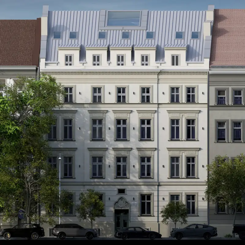 Visualisation of the front elevation — Sobieskiego 5