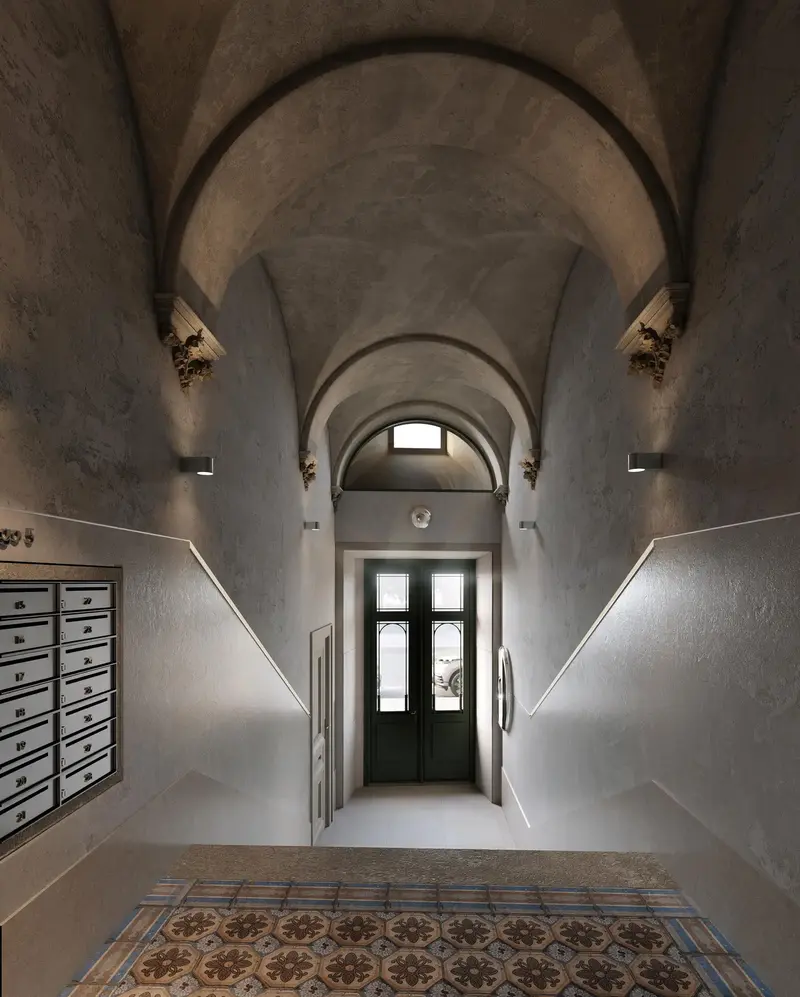 Vaulted entrance hall