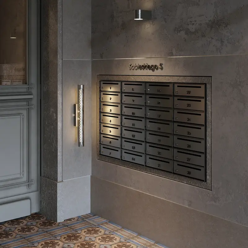 Sobieskiego 5 — letterboxes