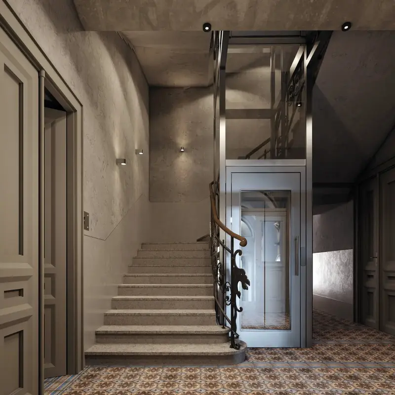 Staircase with lift